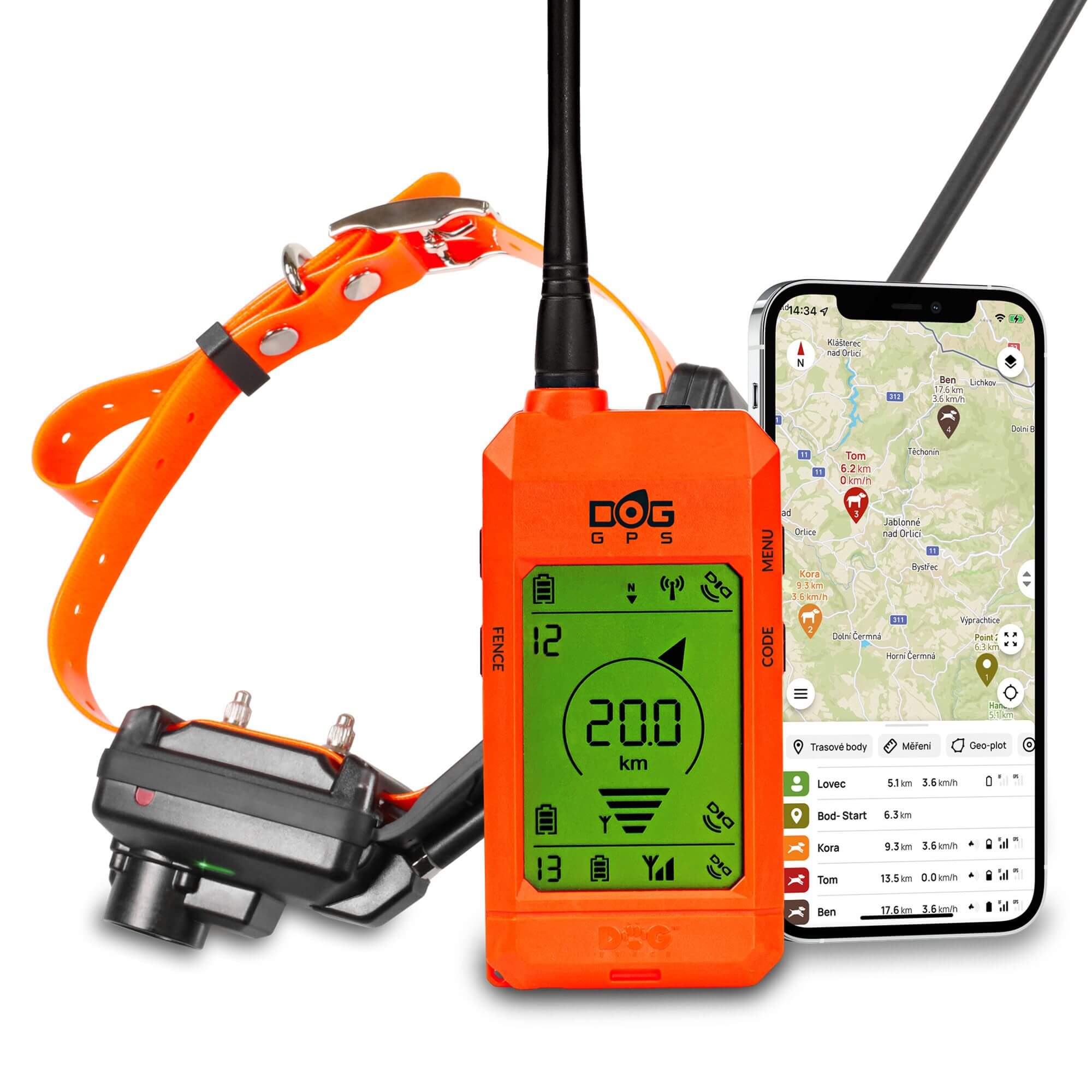 Vyhľadávacie a výcvikové zariadenie so zvukovým lokátorom DOG GPS X30TB Short