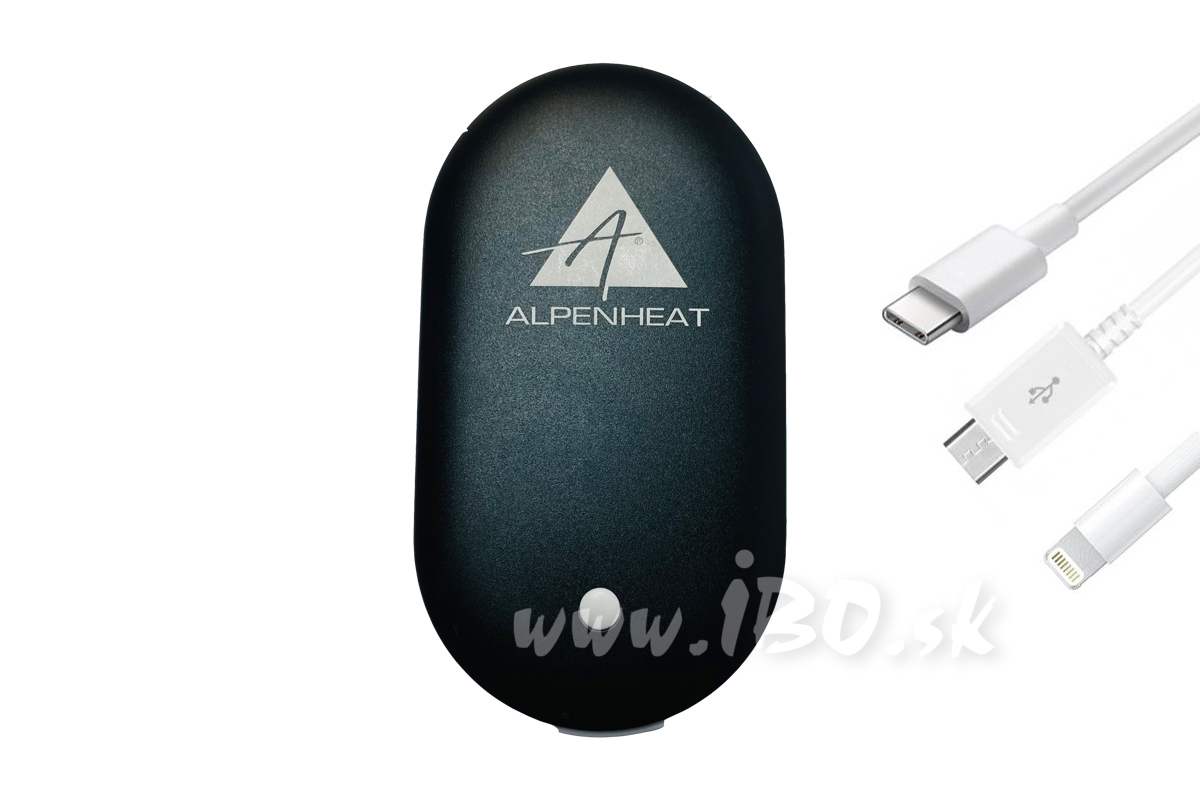 Power Bank a ohrievač rúk v jednom Alpenheat BP13 - čierna